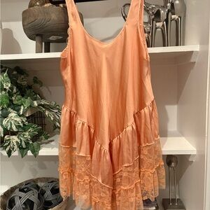 Free People Apricot Lace Dress